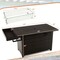 Costway 52'' Outdoor Gas Fire Pit Table Patio Propane Firepit with Cover 50,000 BTU Brown/Black
